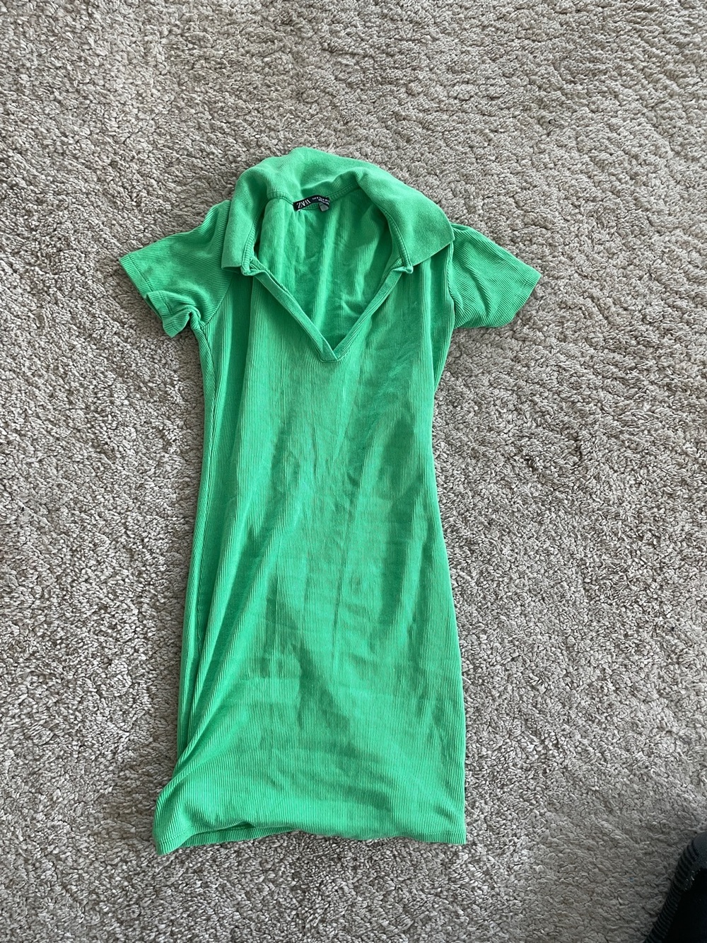 Zara Green Polo Mini Dress